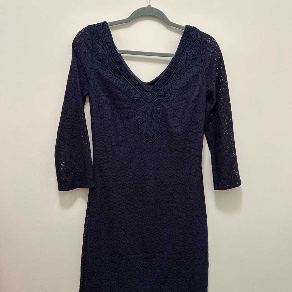 Lilly Pulitzer Midnight Blue Long Sleeve Dress